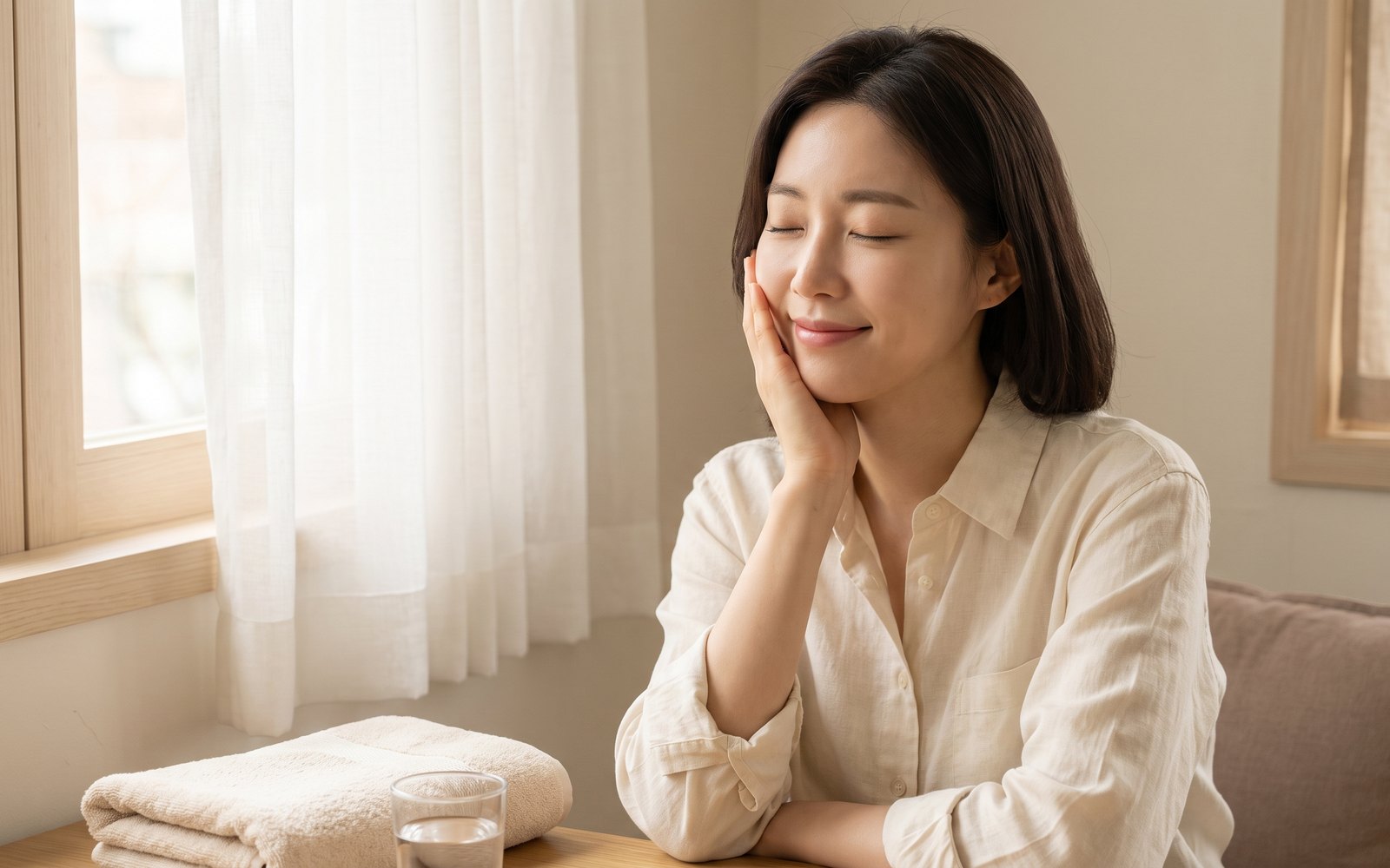 민감성 피부의 여성 컨셉 이미지